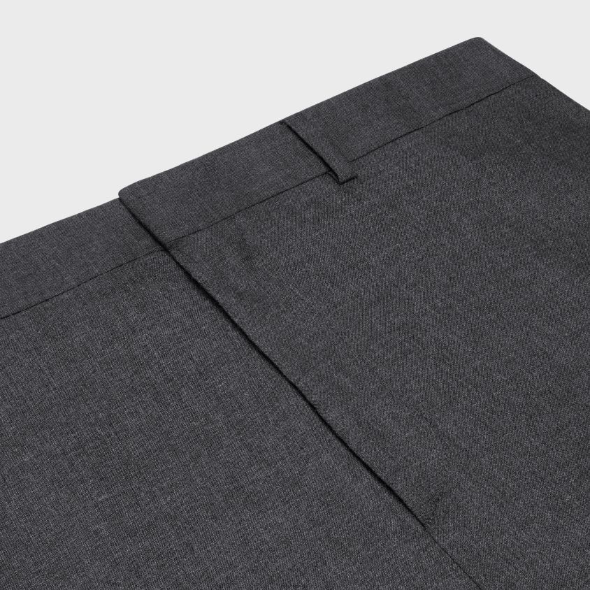 homens vestuário CELINE calça reta em tecido de caxemira antracite T204R1892