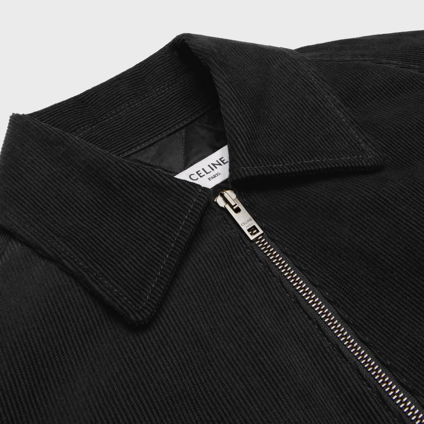 homens vestuário CELINE jaqueta em veludo cotelê enxaguado T204R1832