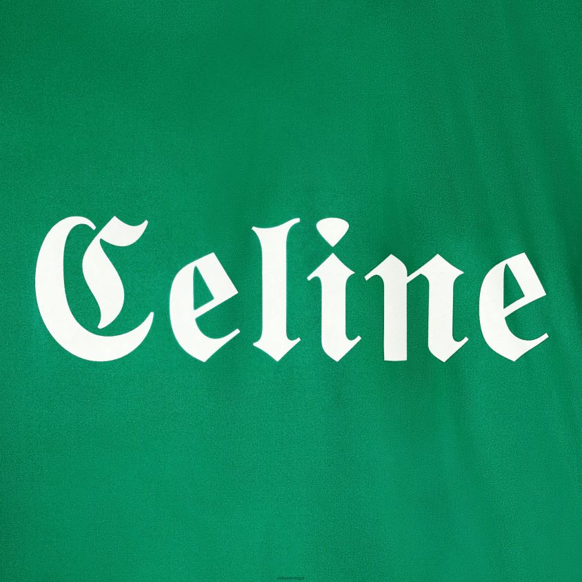 homens vestuário CELINE jaqueta longa em nylon leve verde T204R1851