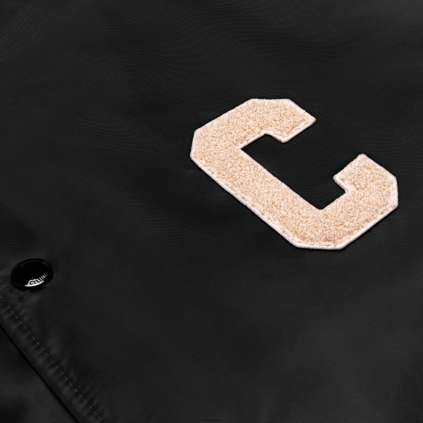 homens vestuário CELINE jaqueta teddy oversized com capuz em nylon preto T204R1853