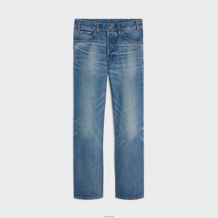 homens vestuário CELINE calça jeans kurt lavagem sindical T204R1996