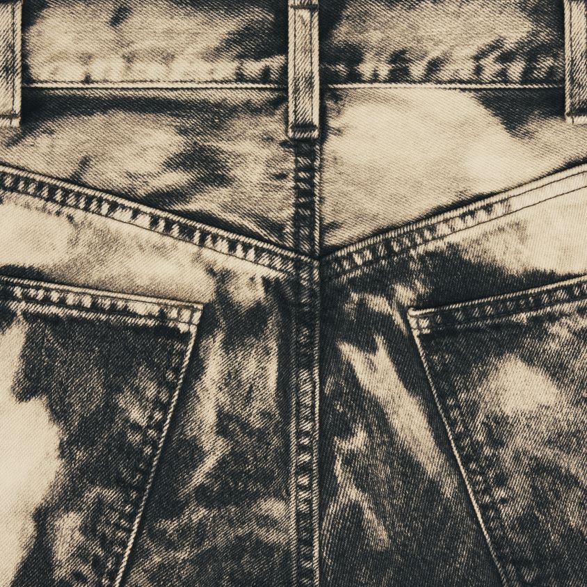 homens vestuário CELINE calça wesley jeans lavagem harris T204R1994