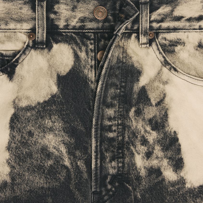 homens vestuário CELINE calça wesley jeans lavagem harris T204R1994