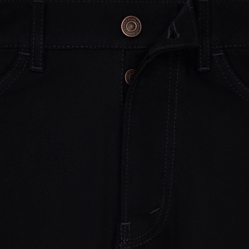 homens vestuário CELINE lou jeans em jeans lavado Preto puro T204R1997