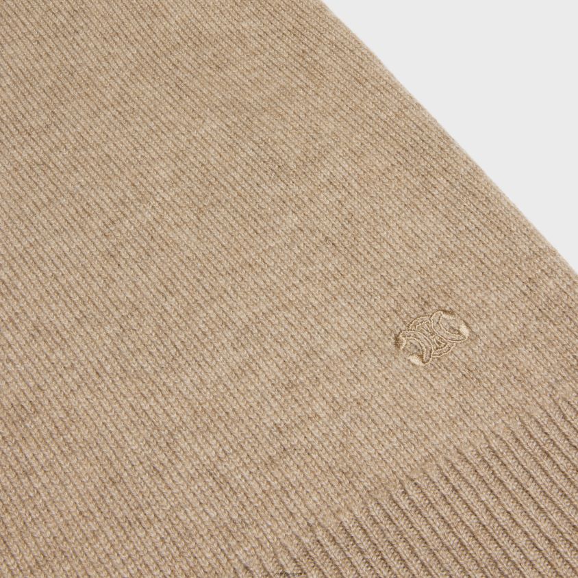 homens vestuário CELINE suéter de gola alta em caxemira escocesa cinza T204R1976