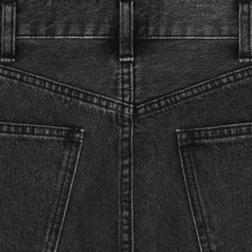 homens vestuário CELINE short wesley jeans lavagem de carvão T204R2006