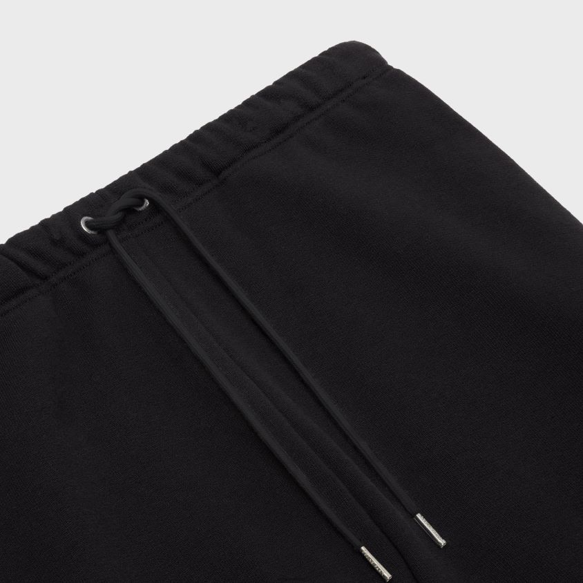 homens vestuário CELINE shorts em lã de algodão Preto branco T204R2025