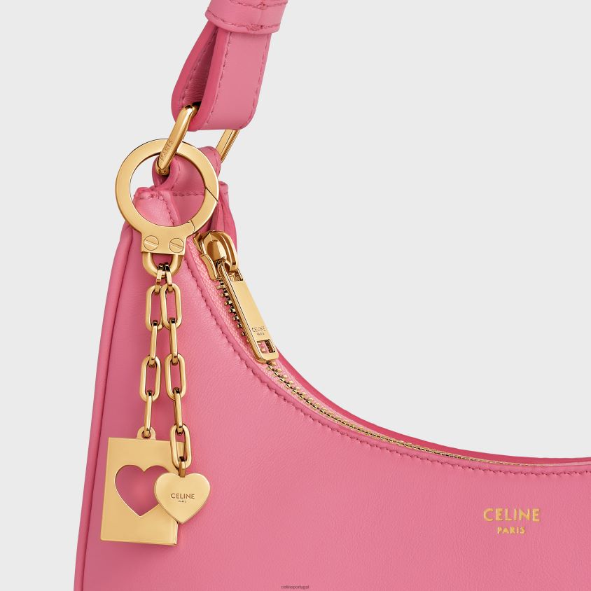 mulheres acessórios CELINE pingente de placa de coração em latão ouro T204R532