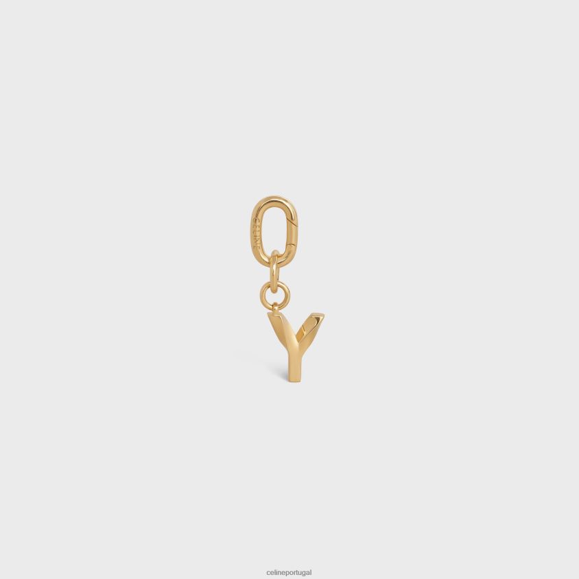 mulheres acessórios CELINE seu charme em latão ouro T204R545