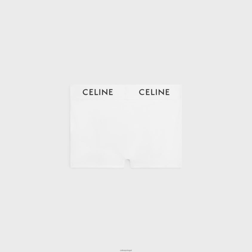 homens acessórios CELINE boxers em jersey de algodão branco T204R2273