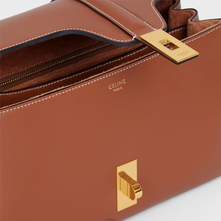 mulheres acessórios CELINE adolescente macio 16 em couro de bezerro liso bronzeado T204R144