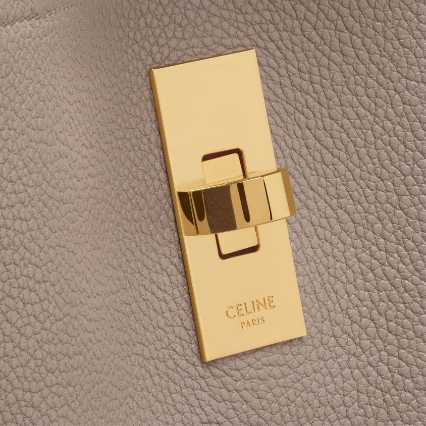 mulheres acessórios CELINE balde com 16 sacos em couro de bezerro granulado flexível seixo T204R68