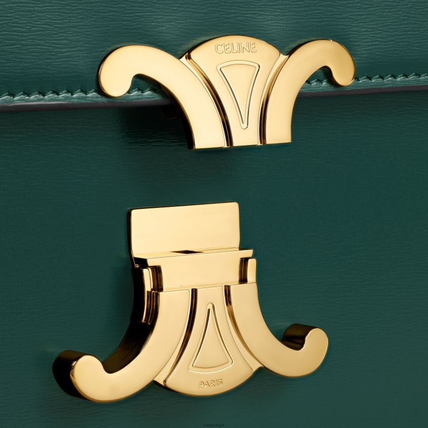 mulheres acessórios CELINE bolsa clássica triomphe em couro de bezerro brilhante amazon T204R42