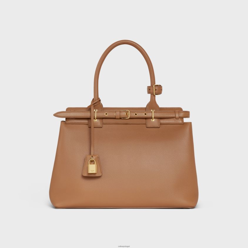 mulheres acessórios CELINE bolsa conti em couro de bezerro flexível bronze T204R164