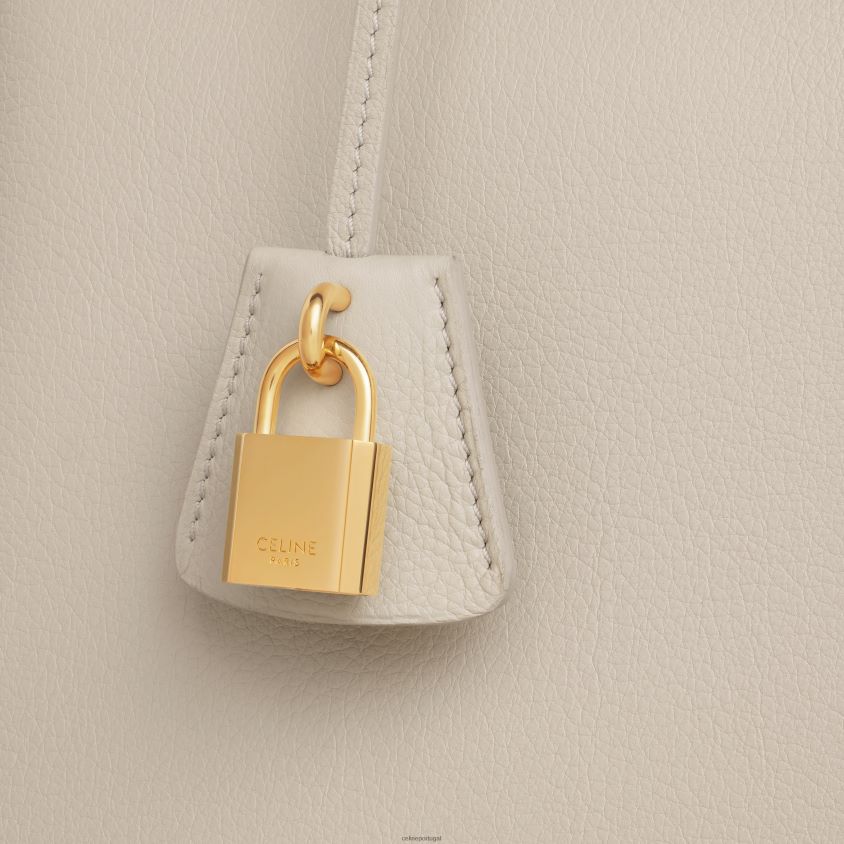 mulheres acessórios CELINE bolsa conti em couro de bezerro flexível pedra clara T204R76