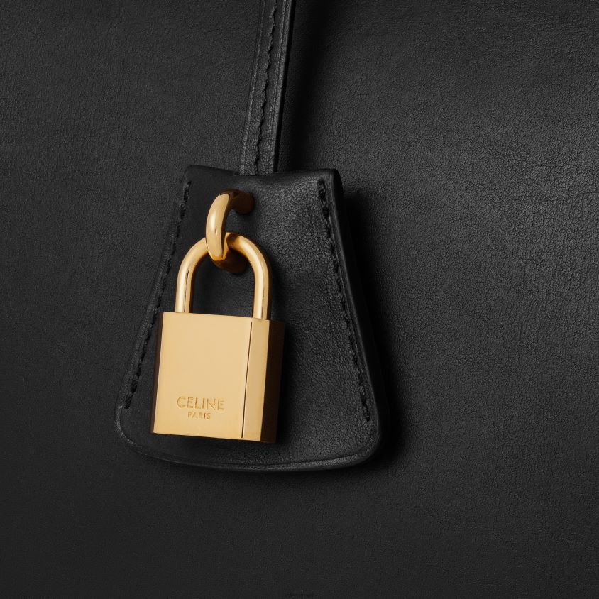 mulheres acessórios CELINE bolsa conti em couro de bezerro natural preto T204R165