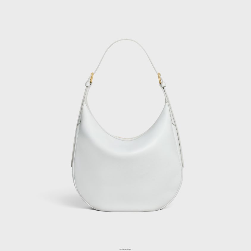 mulheres acessórios CELINE bolsa heloise cuir triomphe em couro de bezerro flexível lua T204R195