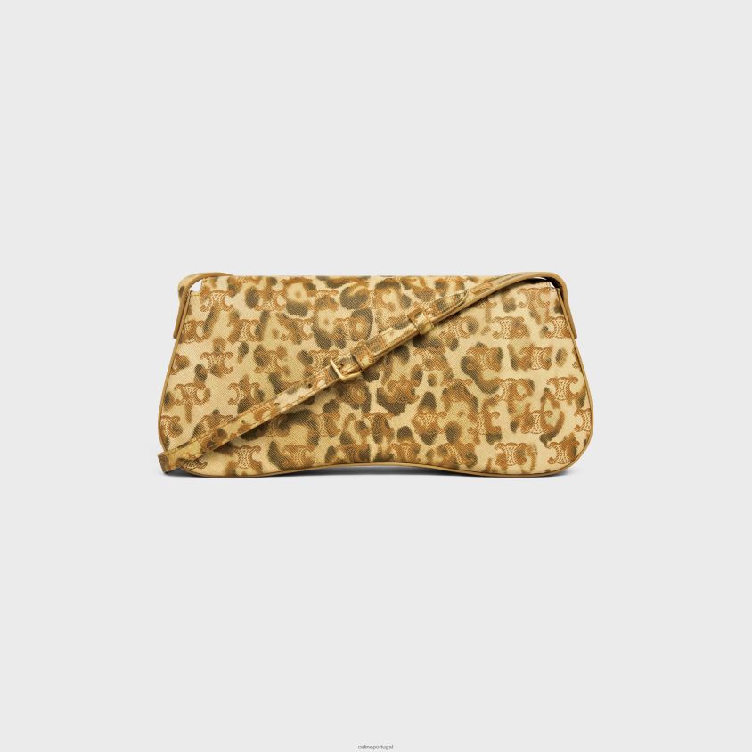 mulheres acessórios CELINE bolsa lola média em canvas triomphe com estampa leopardo T204R20