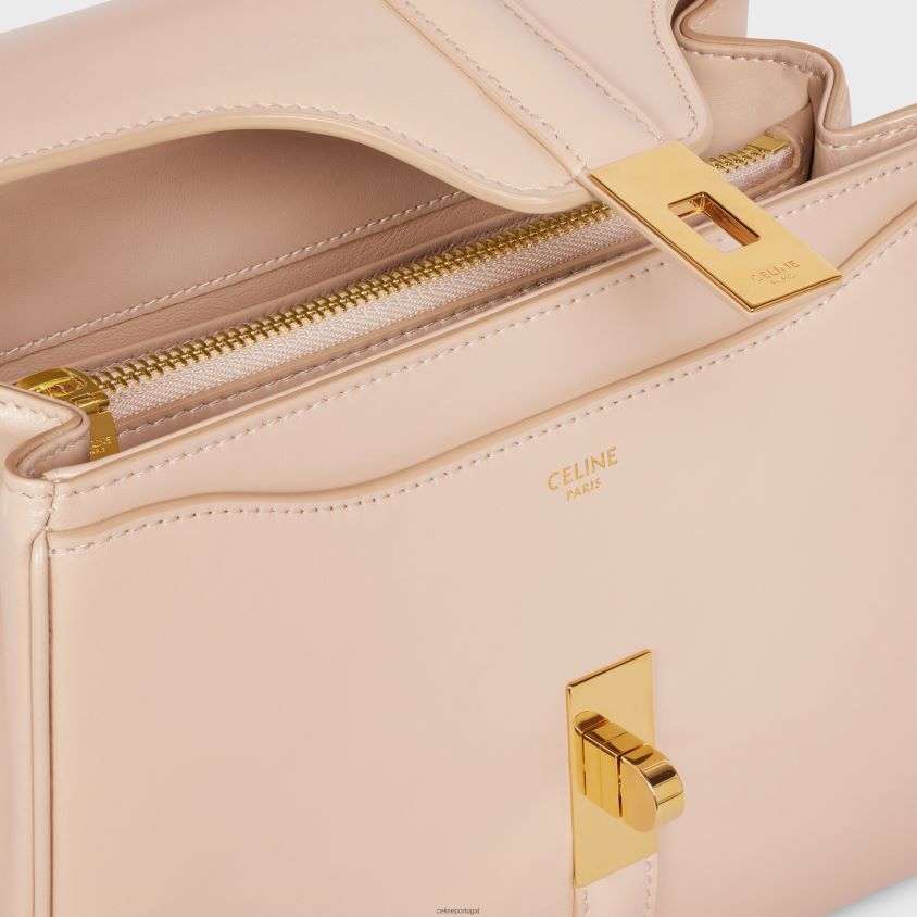 mulheres acessórios CELINE bolsa pequena 16 em couro de bezerro acetinado nu T204R126