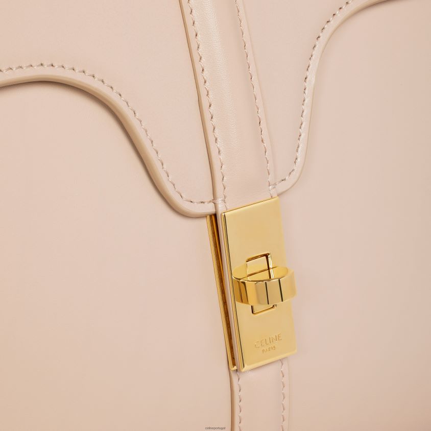 mulheres acessórios CELINE bolsa pequena 16 em couro de bezerro acetinado nu T204R126