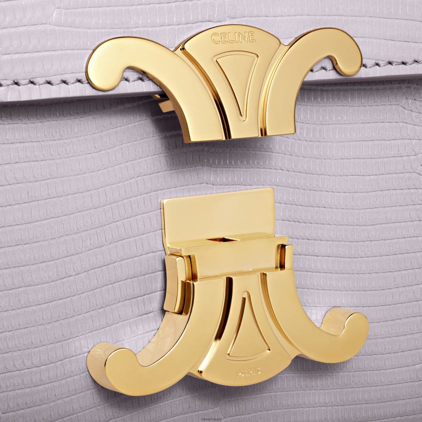 mulheres acessórios CELINE bolsa triomphe adolescente em lagarto lilás claro T204R116