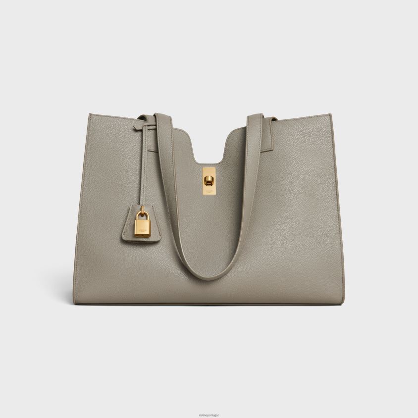 mulheres acessórios CELINE cabas 16 em couro de bezerro granulado flexível seixo T204R149