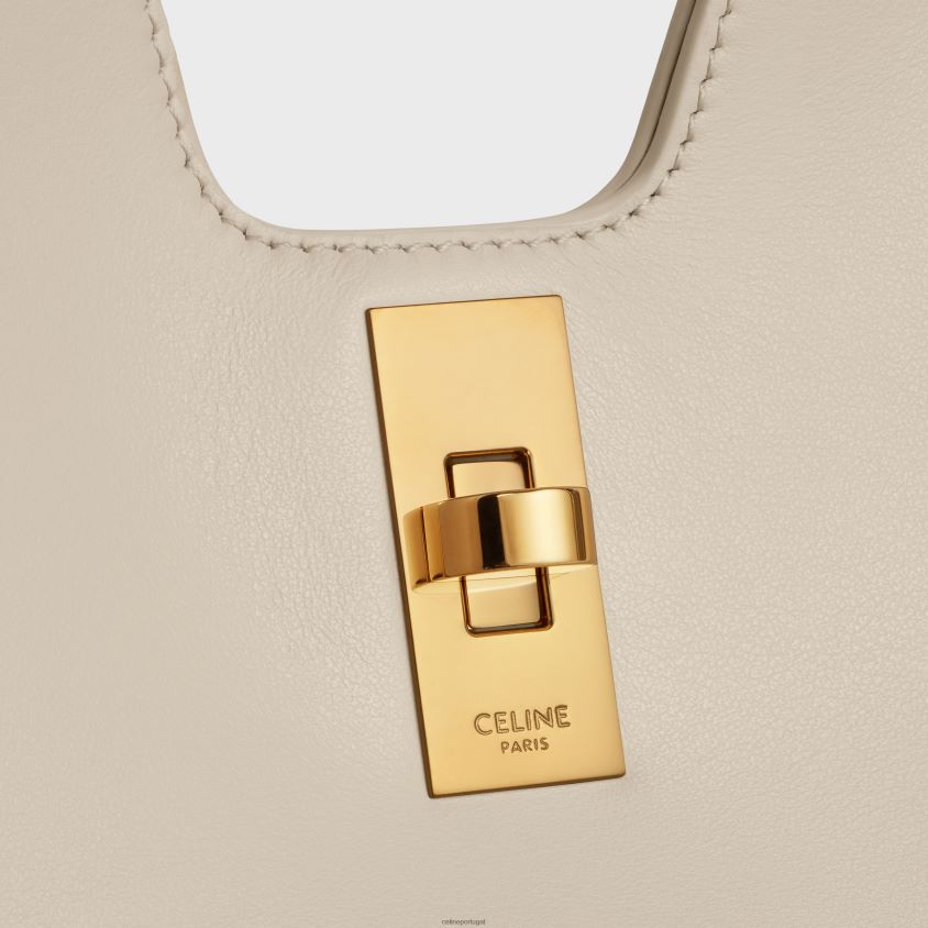 mulheres acessórios CELINE cabas 16 em pele de bezerro lisa pedra clara T204R71