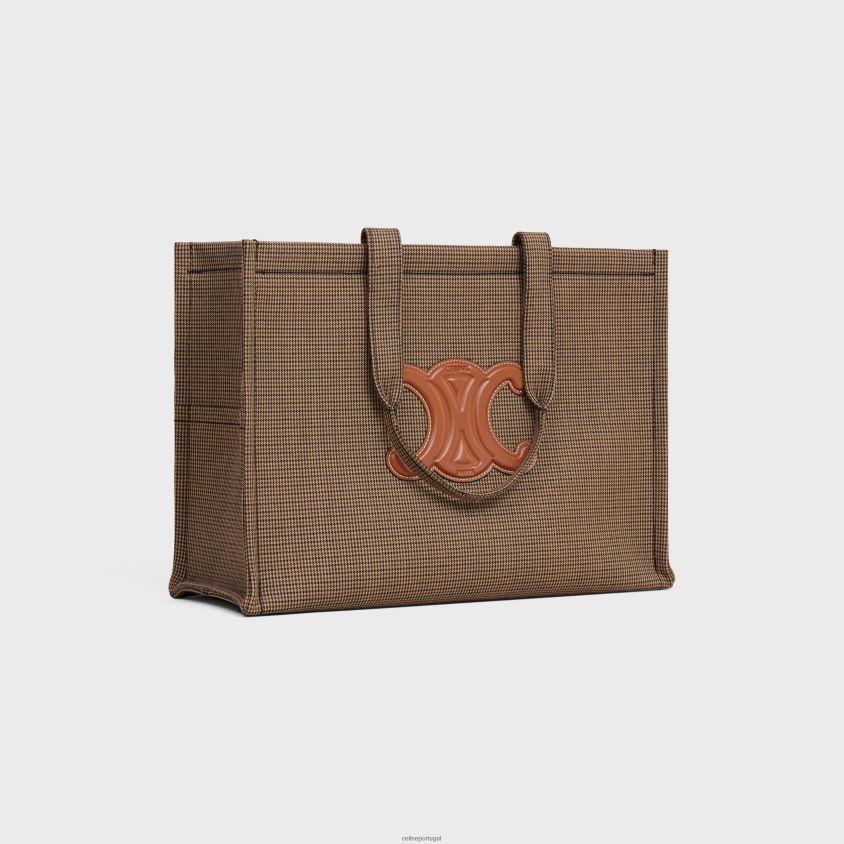 mulheres acessórios CELINE grandes cabas tailandesas em tecido pied de poule multicolorido T204R241