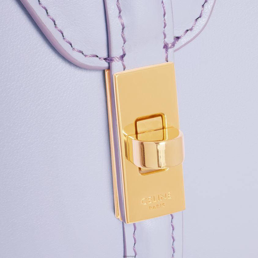 mulheres acessórios CELINE mini 16 em couro de bezerro acetinado lavanda clara T204R135