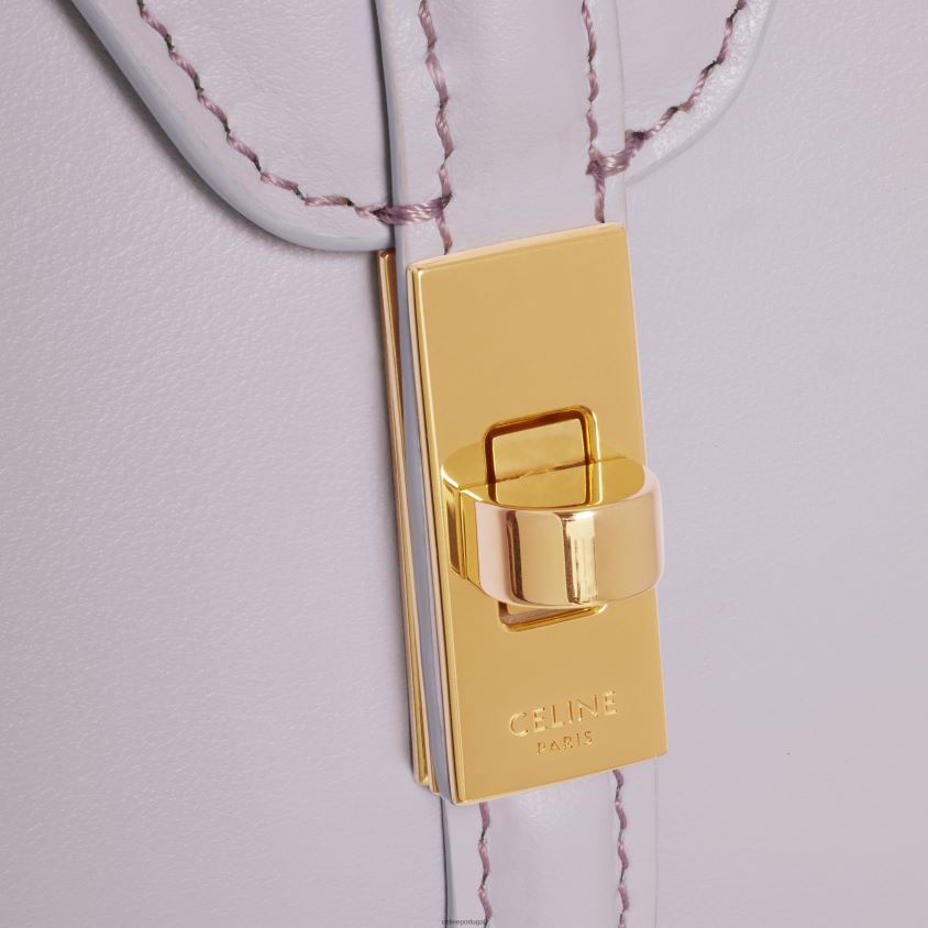 mulheres acessórios CELINE mini 16 em couro de bezerro acetinado lilás claro T204R133