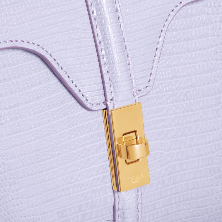 mulheres acessórios CELINE mini 16 em lagarto lavanda clara T204R140