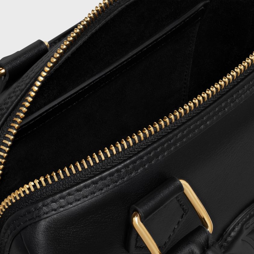 mulheres acessórios CELINE pequeno boston cuir triomphe em pele de bezerro lisa preto T204R205