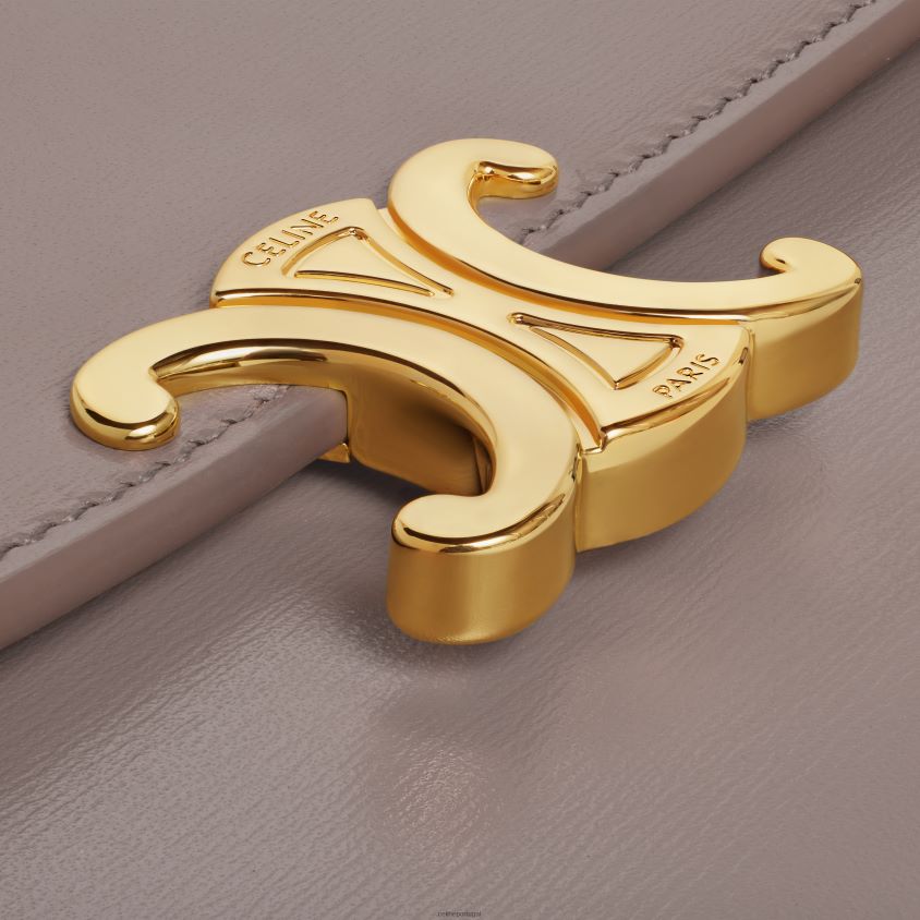 mulheres acessórios CELINE carteira grande triomphe em couro de bezerro brilhante seixo T204R444