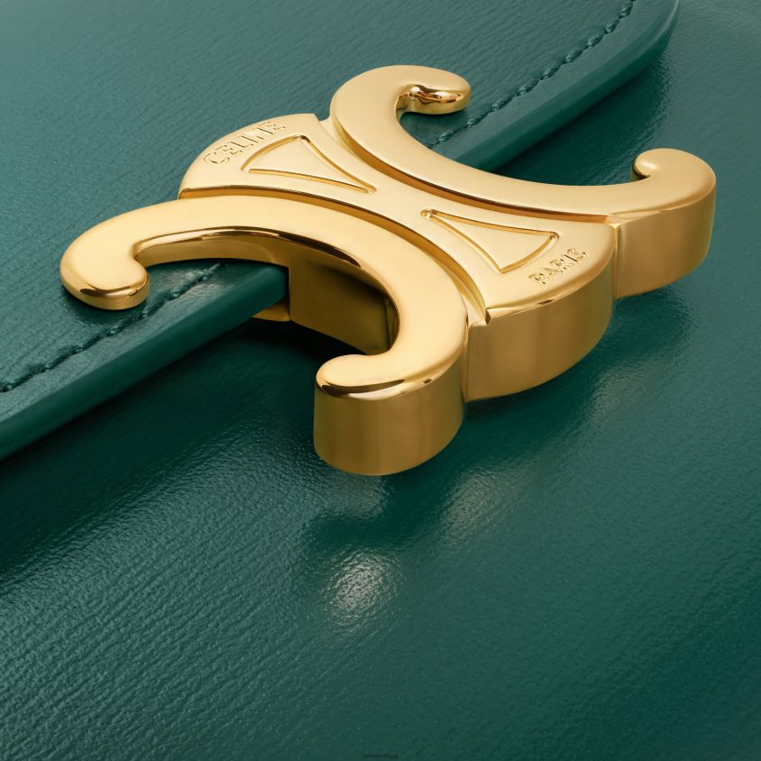 mulheres acessórios CELINE carteira pequena triomphe em couro de bezerro brilhante amazon T204R458