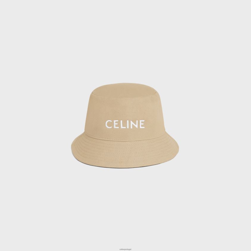 mulheres acessórios CELINE chapéu bucket em gabardine de algodão bolacha T204R1044