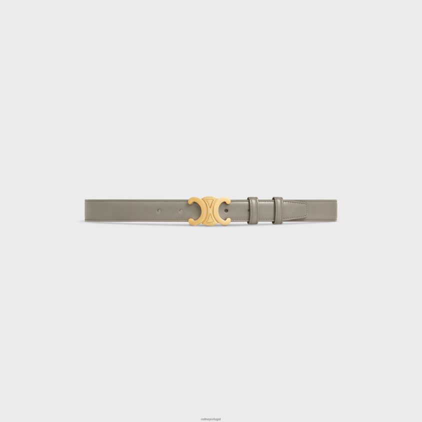 mulheres acessórios CELINE cinto triomphe médio em couro taurillon seixo T204R1066