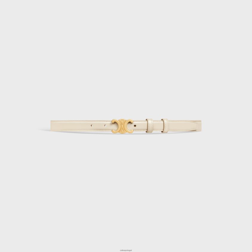 mulheres acessórios CELINE cinto triomphe pequeno em couro taurillon pampa T204R1076