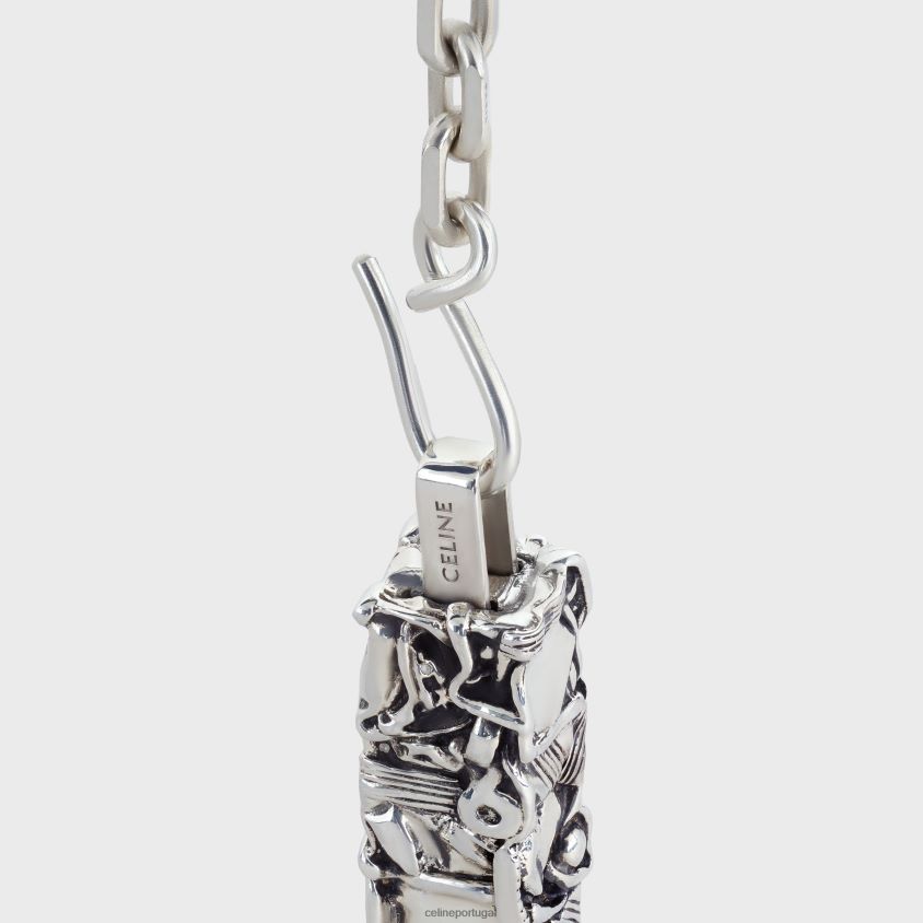 mulheres acessórios CELINE Colar de compressão Cesar Project em prata esterlina prata T204R1360