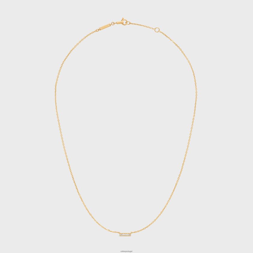 mulheres acessórios CELINE colar de linha em diamantes ouro amarelo e branco T204R1394