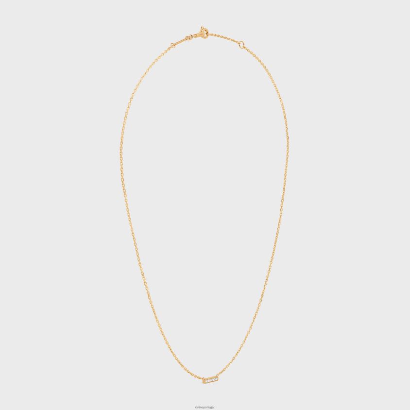 mulheres acessórios CELINE colar de linha em diamantes ouro amarelo e branco T204R1394