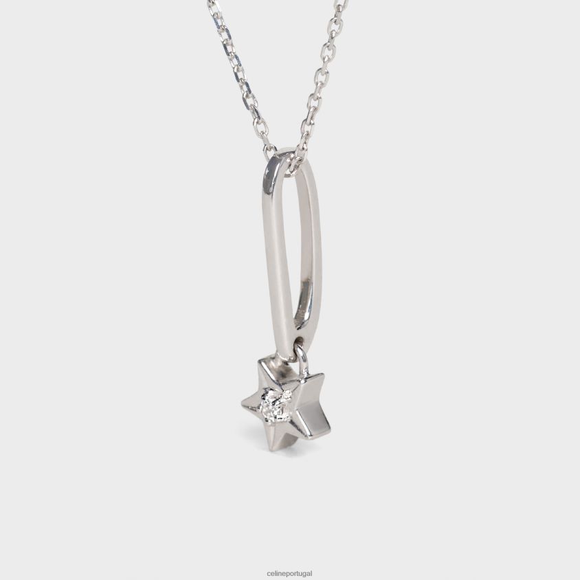 mulheres acessórios CELINE colar etoile em diamante ouro branco e branco T204R1417