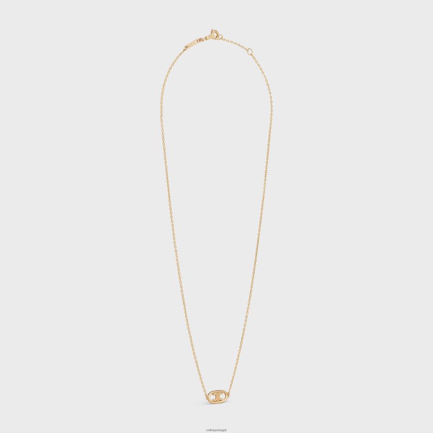 mulheres acessórios CELINE colar maillon triomphe em ouro amarelo T204R1383