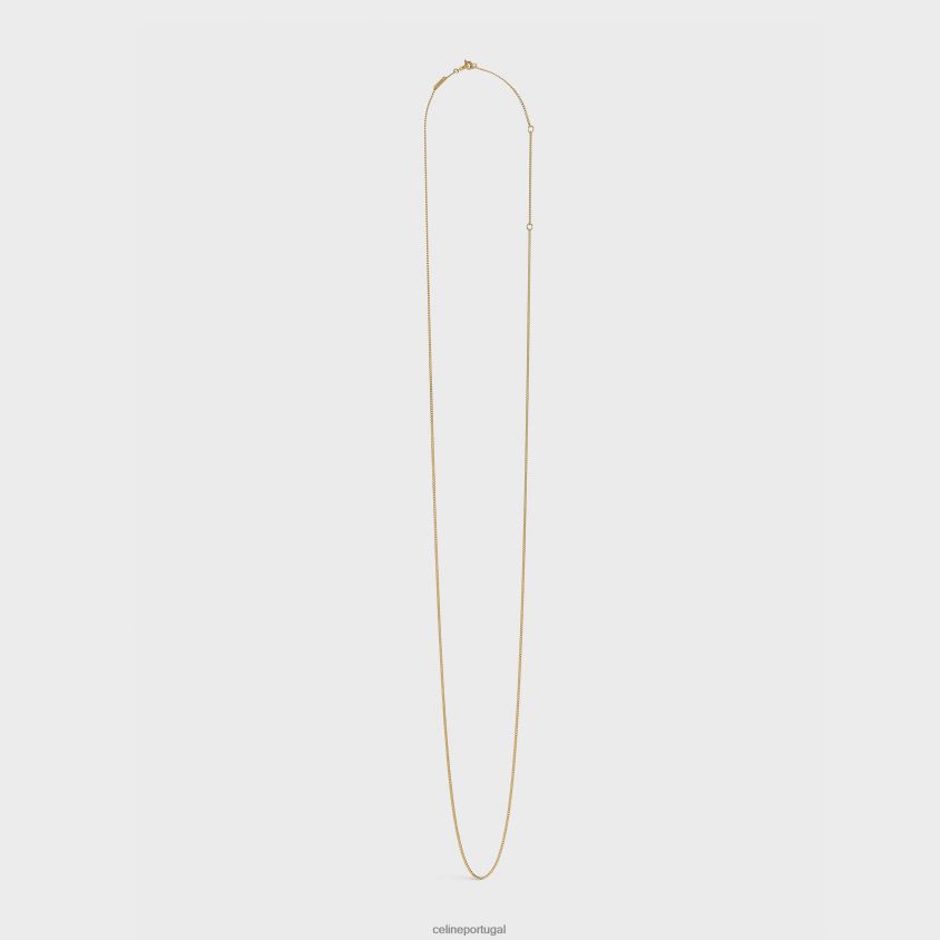 mulheres acessórios CELINE corrente separável em latão com acabamento ouro T204R1358