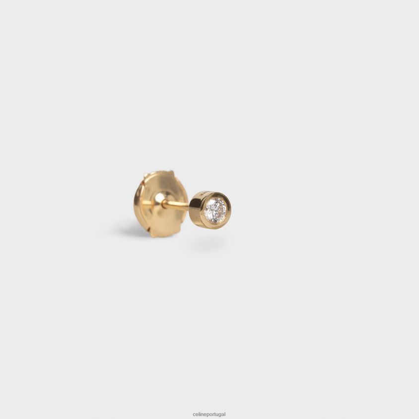 mulheres acessórios CELINE garanhão brilhante sentimental em diamante ouro amarelo e branco T204R1404