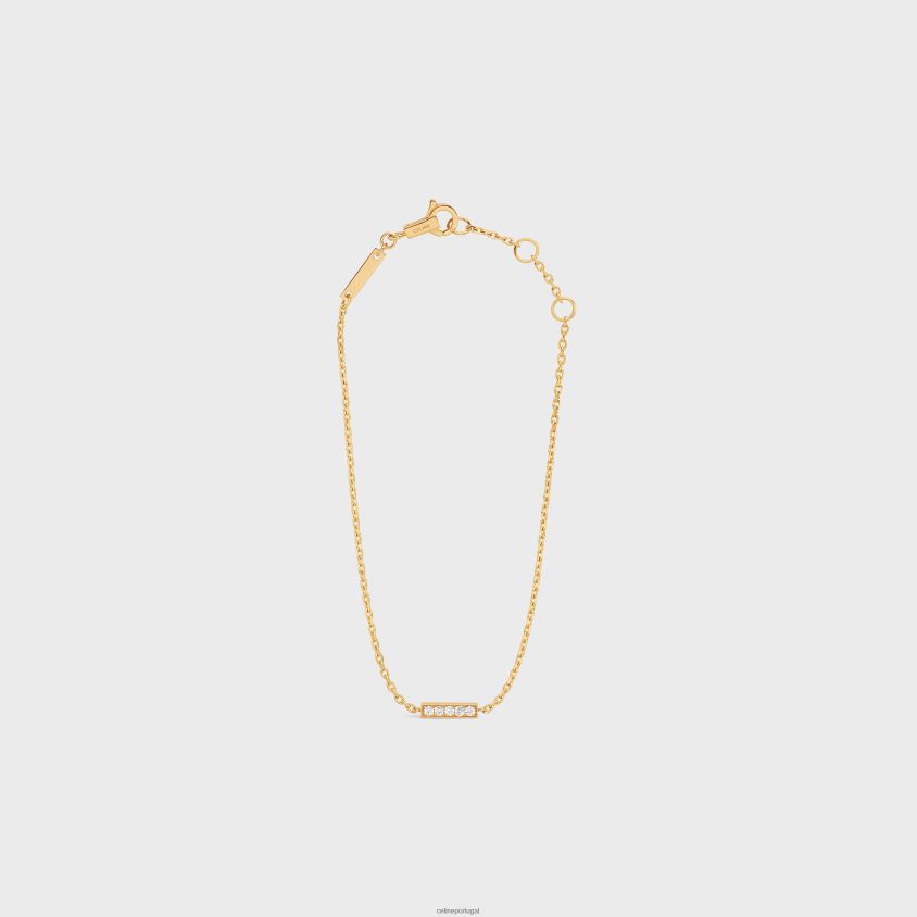 mulheres acessórios CELINE pulseira de linha em diamantes ouro amarelo e branco T204R1395