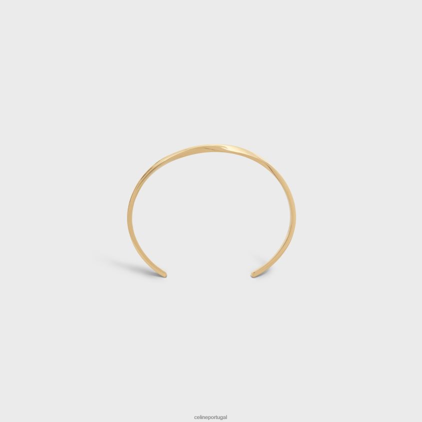 mulheres acessórios CELINE pulseira de torção em ouro amarelo T204R1406