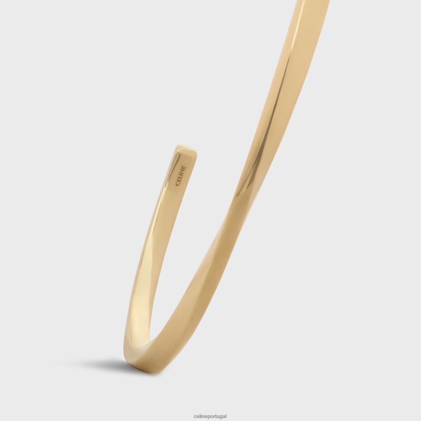 mulheres acessórios CELINE pulseira de torção em ouro amarelo T204R1406