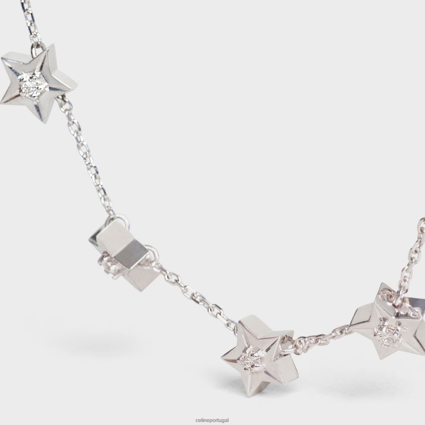 mulheres acessórios CELINE pulseira etoile multi estrelas em diamantes ouro branco e branco T204R1422