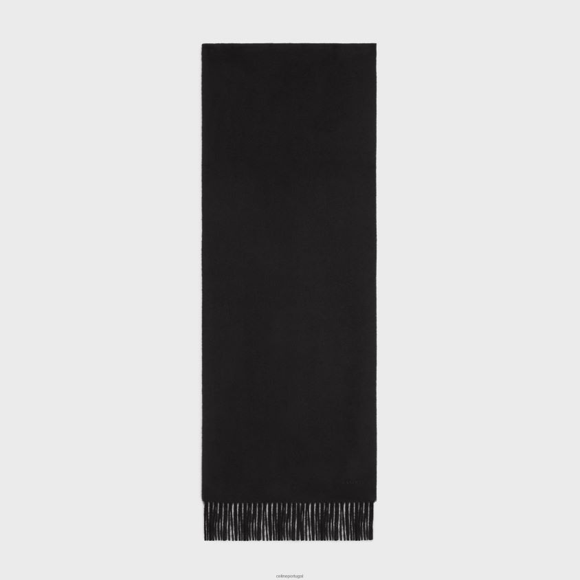 homens acessórios CELINE lenço em caxemira preto T204R2259
