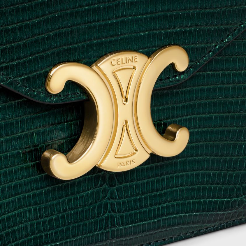 mulheres acessórios CELINE carteira com corrente margo em lagarto amazon T204R360
